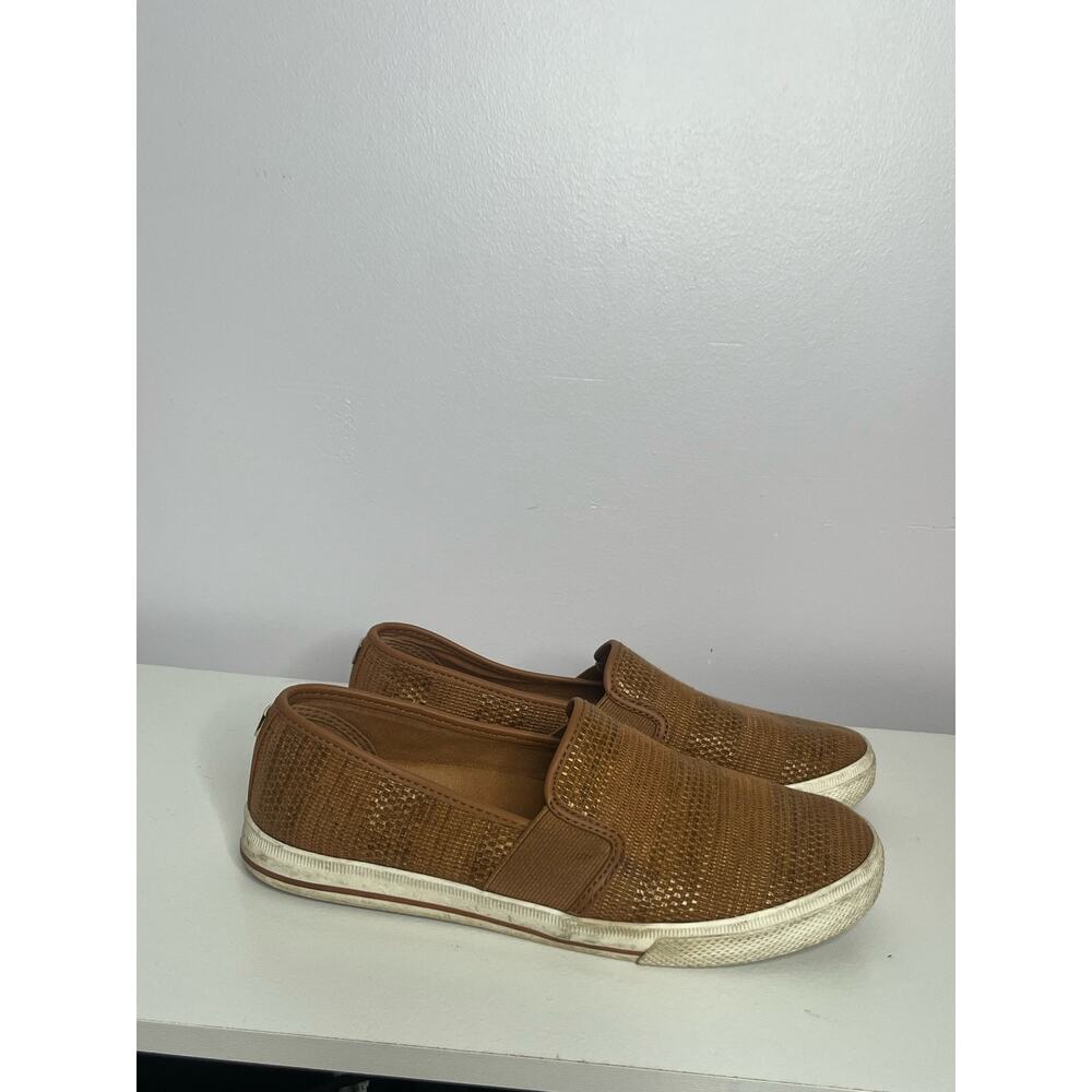 Lauren Ralph Lauren Jinny Woven Slip On Sneaker Tan size 8
